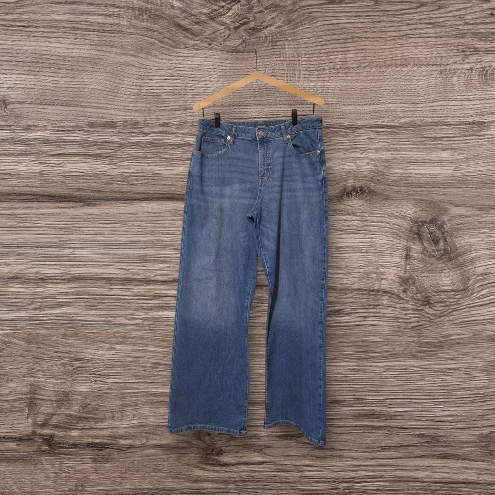 Wild Fable Blue Flare Wide Leg Denim Size 12 - Picture 1 of 8